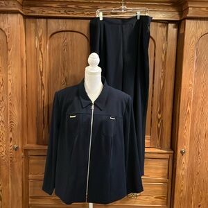 John Roberts navy pant suit sz 20W